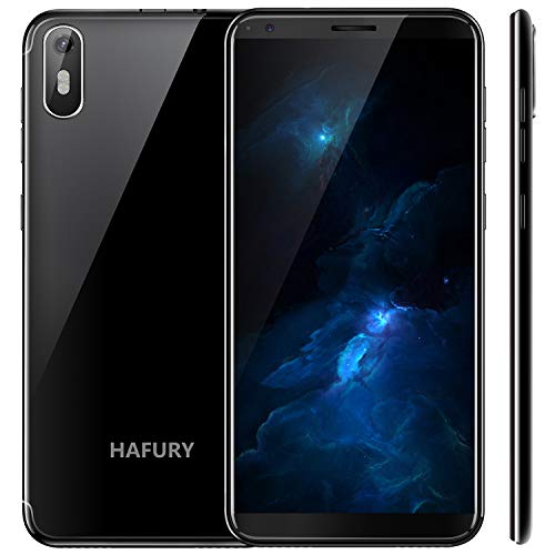 Hafury A7 2019 Android 9.0 Smartphone Libre 3G 5.5" 18:9 Full-Screen Quad-Core 2GB RAM 16GB ROM Dual SIM Cámara 8Mp Detección de Gravedad y (Negro) …