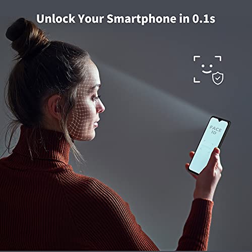 Hafury Smartphone Libre Barato y Bueno, Móvil Libre 4G Inteligente Android 10 Cámara Triple 5.5 Pulgadas Dual Sim 3100mAh, Tres Ranuras Desbloqueo Facial Memoria Expandible(hasta 128 GB), Negro