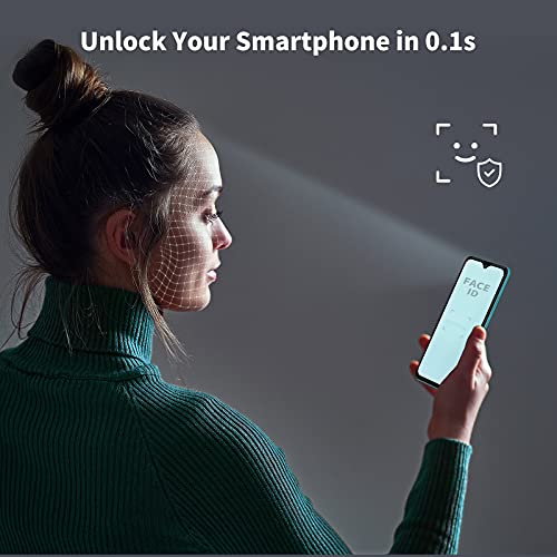 Hafury Smartphone Libre Barato y Bueno, Móvil Libre 4G Inteligente Android 10 Cámara Triple 5.5 Pulgadas Dual Sim 3100mAh, Tres Ranuras Desbloqueo Facial Memoria Expandible(hasta 128 GB), Verde