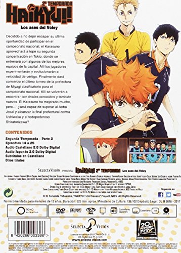 Haikyu!! Los Ases Del Voley Temporada 2 Parte 2 Ep. 14-25 [DVD]