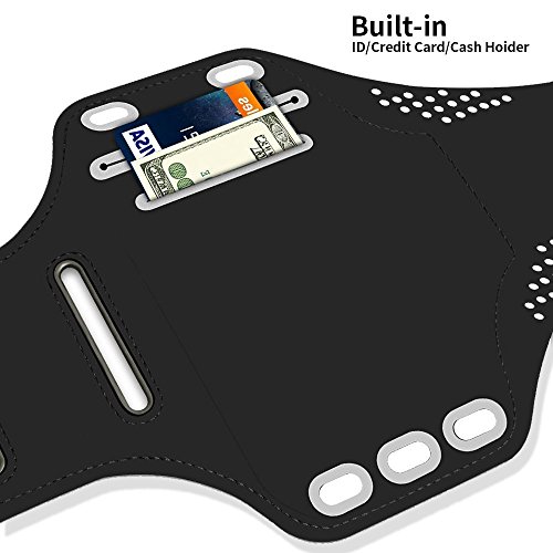 HAISSKY Brazalete Deportivo para Correr Brazalete Deportivo Armband con Llavero y Correa Ajustable para iPhone 12 Pro Max/11 Pro/X/8 Plus y Otros teléfonos Inteligentes de Menos de 6.5"