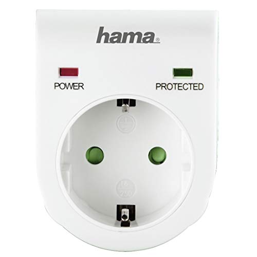 Hama 47771 - Protector de sobretensión (230 V, 50 Hz, 16 A), color blanco