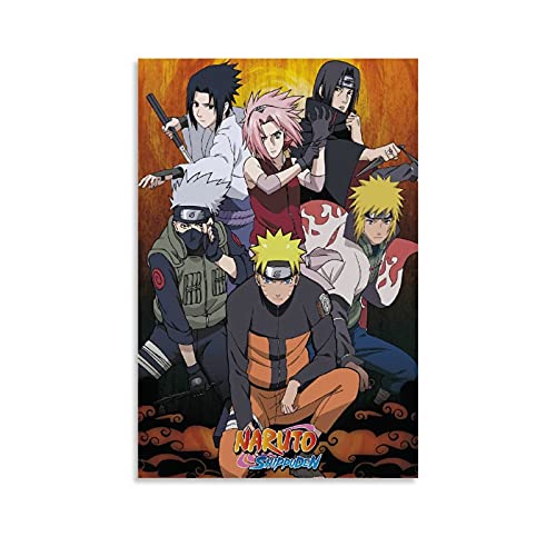 HAPPOW Póster decorativo de anime Naruto Shippuden con pintura decorativa para pared, para sala de estar, dormitorio, 30 x 45 cm