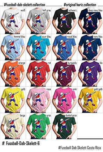 Hariz – Camiseta de fútbol, Dab Skelett Costa Rica, equipación de equipación con tarjetas de regalo rojo 24 meses