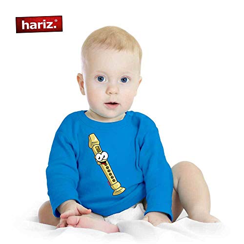 Hariz - Jersey para bebé con flauta sonriente, tarjeta de regalo, pingüino, color negro, 6 – 12 meses