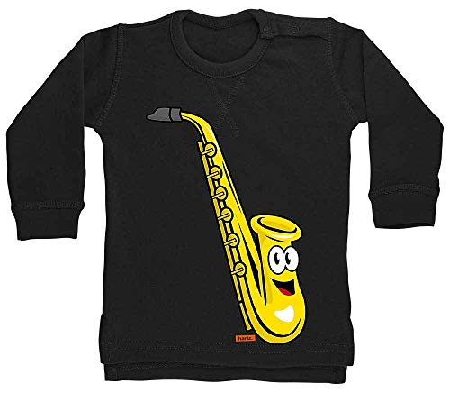 Hariz - Suéter para bebé (6-12 meses), diseño de pingüino, color negro