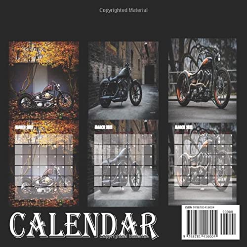 Harley Davidson 2022 Calendar : 16 Monthly Calendars And Premium Photos: "8.5 x 8.5" Inches