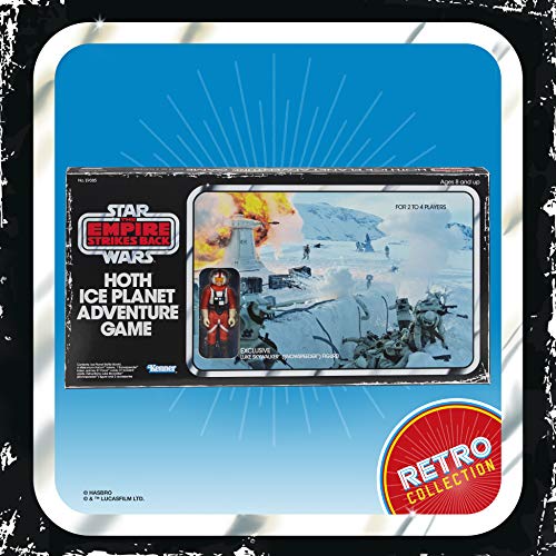 Hasbro Gaming Star Wars The Empire Strikes Back Hoth Ice Planet Adventure Aventura basado en el Juego de Mesa de 1980 Figura Exclusiva de Luke Skywalker (Snowspeeder) (E93851020)