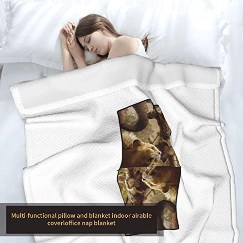 Hdadwy Farcry Primal Pillow Blanket 2 in 1 Throw Well with Zipper Carry Case Lightweight Soft Blankets for Travel
