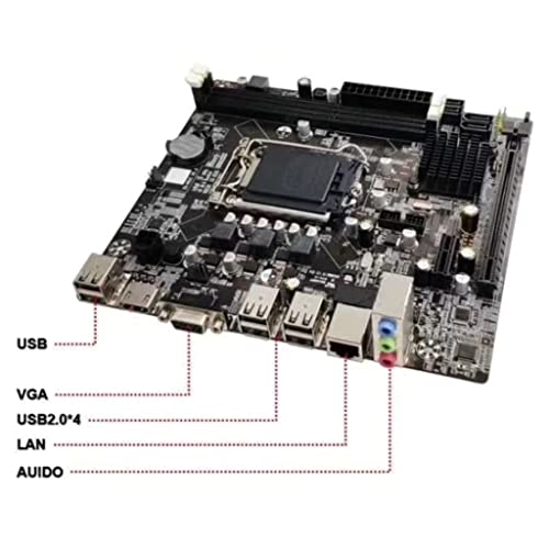 HDBD Placa Base para computadora de Escritorio Placa Base H61 Juego de Kit LGA 1155 con procesador Intel Core i3 2100 CPU DDR3 4GB 1333MHZ Memoria para computadora PC de Escritorio