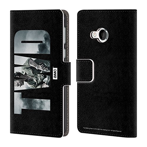 Head Case Designs Licenciado Oficialmente AMC The Walking Dead Paisaje Logo Carcasa de Cuero Tipo Libro Compatible con HTC U Play/Alpine