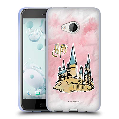 Head Case Designs Licenciado Oficialmente Harry Potter Logo Y Castillo Reliquias de la Muerte XVII Carcasa de Gel de Silicona Compatible con HTC U Play/Alpine