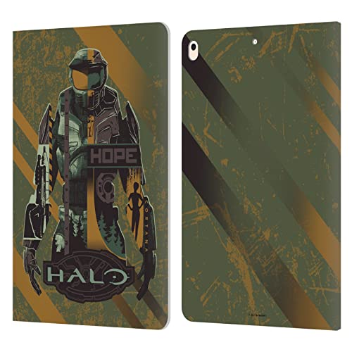 Head Case Designs Licenciado Oficialmente Xbox Game Studios Halo Infinite Esperanza 20 Aniversario Carcasa de Cuero Tipo Libro Compatible con Apple iPad Air (2019)
