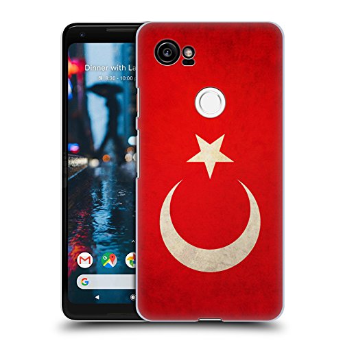Head Case Designs Turco De Turquía Banderas Vintage Carcasa rígida Compatible con Google Pixel 2 XL