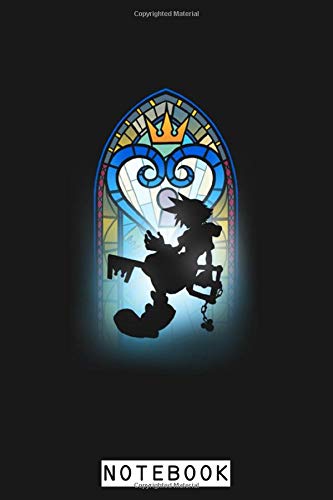 Heart Window - Kingdom Hearts Video Game - Stained Glass Notebook: Planner, Journal, Diary, Lined College Ruled Paper, Matte Finish Cover, 6x9 120 Pages