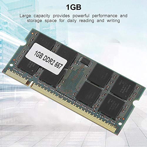 Heayzoki Memoria Ram, 667MHZ 1G DDR2 Memoria de computadora de Escritorio para PC2-5300 Memoria Totalmente Compatible, Módulo de Memoria de Escritorio Integrado de Chips Intel/AMD 200Pin