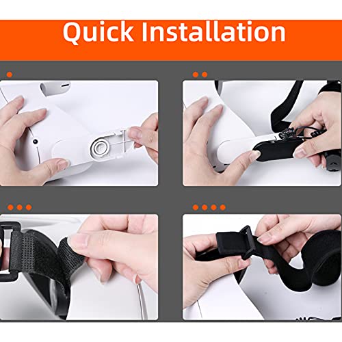 Hensych Adaptador de Auriculares para conectar Oculus Quest 2 con HTC Vive Deluxe Audio Correa Das Conector de la Cabeza Adaptador de Banda Inteligente Conector VR Correa de conexión de Auriculares