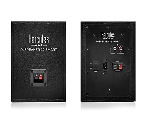 Hercules Djspeaker 32 Smart: Altavoces de Dj Bluetooth Activos de Monitorización para Mezclas y Producción Musical, Negro/ Azul