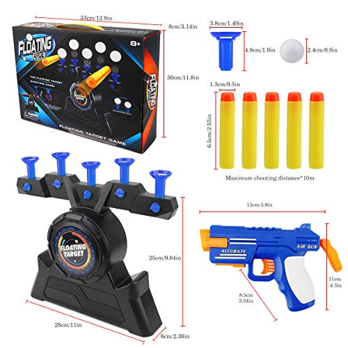 Herefun 2 Juegos de Pistola Restablecimiento Automático Pistola de Juguete Juego de Disparos al Aire Libre Regalo Chico Chica (Azul1)
