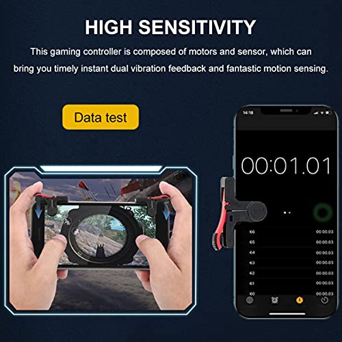 Hergswre Gamepad D9 Teléfono móvil Universal Play Game Gamepad Controlador de Juegos Artifact Stimulation Battlefield Assist Gamepad Mobile Gamepad - Negro