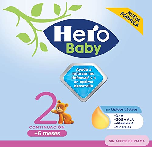 Hero Baby Leche 2 - Para niños de hasta 12 meses, Paquete de 6 x 800 g