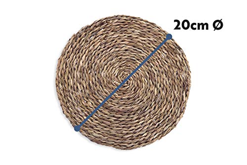 HERSIG - Pack 6 Salvamanteles Individuales | Manteles Individuales Redondos de Enea - 20 cm