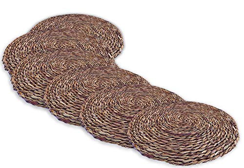 HERSIG - Pack 6 Salvamanteles Individuales | Manteles Individuales Redondos de Enea - 20 cm