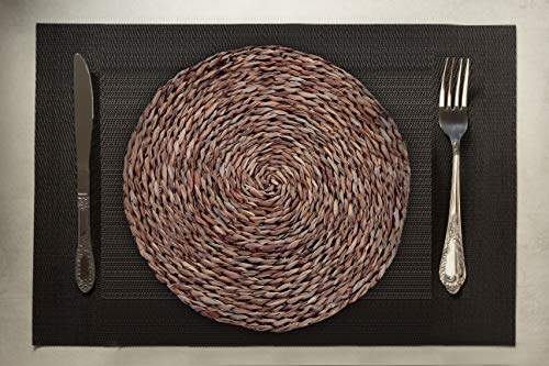 HERSIG - Pack 6 Salvamanteles Individuales | Manteles Individuales Redondos de Enea - 20 cm