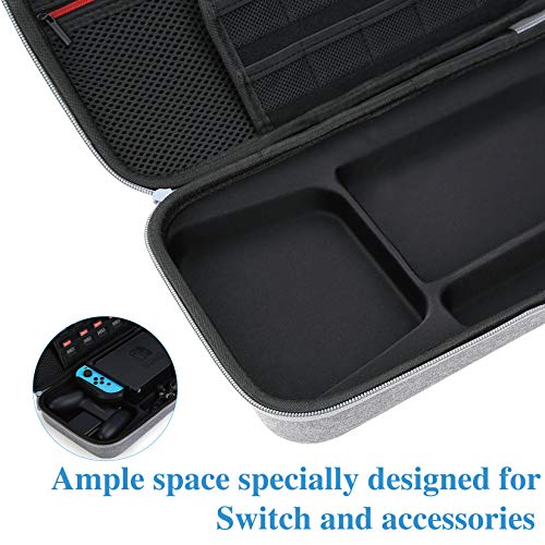 HEYSTOP Funda para Nintendo Switch, 16 in 1 Accesorios Nintendo Switch con Carcasa de TPU+Joy-Con Mandos+Protector de Pantalla+Soporte regulable+Cable USB+Auriculares+Funda Comfort Grip+6 Pulgar Grips