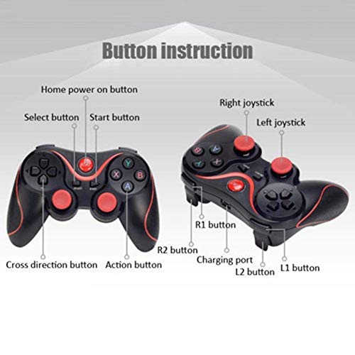 HHHHGGGG [Genuino T3 Bluetooth Wireless Gamepad, S600 STB S3VR Game Controller Joystick para Android iOS Mobile Phones PC Game Handle