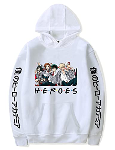 Hifoda Sudadera con Capucha Hombre My Hero Academia Impresión Figura de Anime Shoto Bakugou Hoodie para Niños (M)
