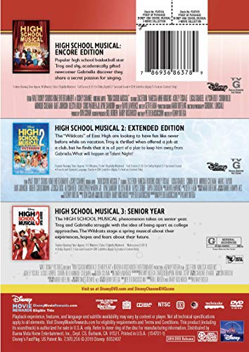 High School Musical 3-Movie Collection (3 Dvd) [Edizione: Stati Uniti] [Italia]