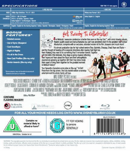 High School Musical 3: Senior Year [Reino Unido] [Blu-ray]