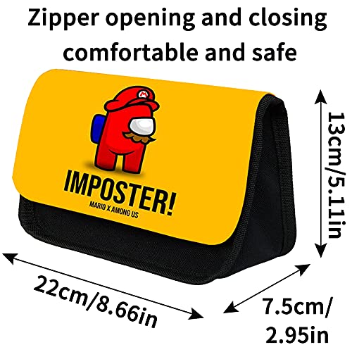 Hilloly Series Estuche de Lápices Estuche para Lápices Game Organizador Portalapices de Gran Capacidad Portátil Cremalleras Dobles Doble Capas para Niños y Niñas