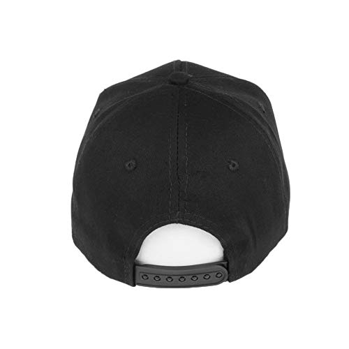 Hip Hop Honour - Gorra de béisbol negra con escudo NY de piel marrón clase Major para hombre Negro Talla única