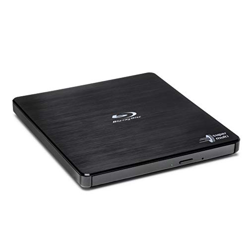 Hitachi-LG BP55EB40 Externa BD Unidad USB 2.0 Portátil Delgado Blu-ray BD-RW DVD-RW CD ROM Rewriter para escritorio PC o Ordenador Portátil de Escritorio Windows con Conectividad de TV