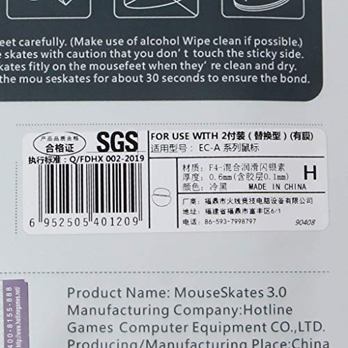 HLLR Teclado y Mouse 2 Juegos Hotline Games Mouse Feet Mouse Skates Gildes para Zowie EC1-A / EC2-A/EVO