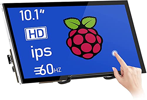HMTECH Raspberry Pi - Pantalla táctil de 10,1 Pulgadas, Monitor 1024 x 600 HDMI, Monitor portátil IPS Touch Display para Raspberry Pi 4/3/2/Zero/B Win10/8/7 Raspbian Ubuntu Xbox/PS4 Mac, Free-Driver
