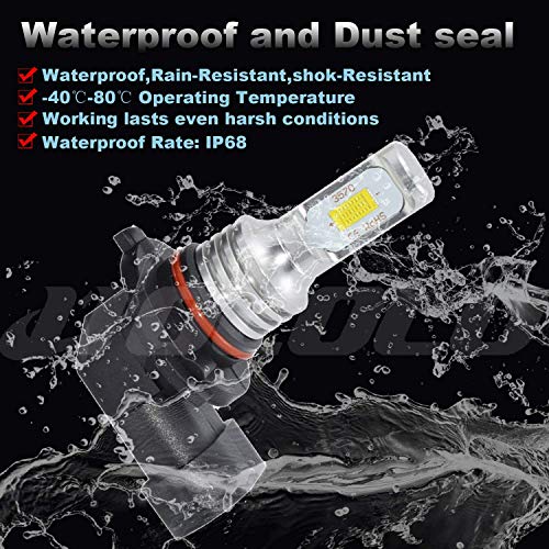 HOCOLO 2x 9005 HB3 H10 9145 9140 9050 9155 9055 Bombillas LED Blanco 6000K DRL Luz de conducción antiniebla Reemplazo halógeno 3570 Piezas de vehículos automotrices Plug-N-Play de alta potencia
