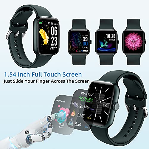Holabuy Reloj Inteligente, Smartwatch Hombre Mujer niños Impermeable IP68, Pulsera de Actividad Inteligente con Pulsómetros Podómetro Monitor de Sueño Contador de Caloría para Android iOS