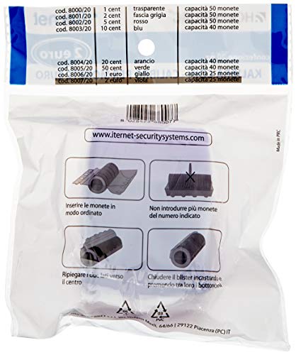 Holenburg - Blíster de plástico para monedas de 20 euros - Capacidad 25 monedas - Modelo n. 8004/20 - Paquete de 20)