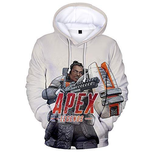 Hombre Apex Legends Sudadera con Capucha， Moda Juego Competitivo Apex Legends Manga Larga Fashion Hoodie