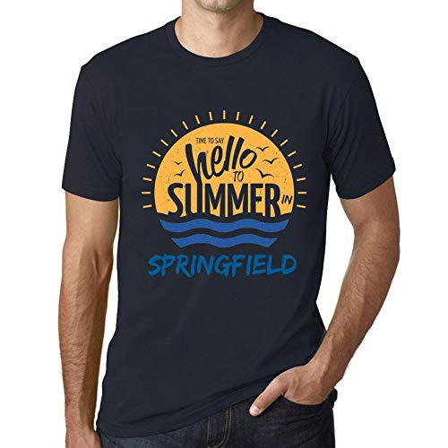 Hombre Camiseta Vintage T-Shirt Gráfico Time To Say Hello To Summer In Springfield Marine