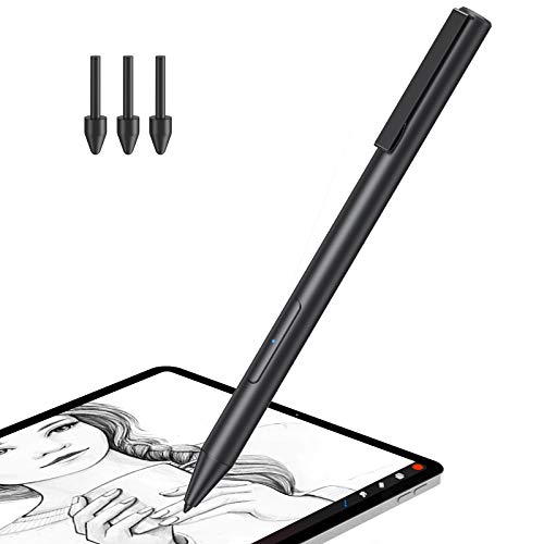 Hommie Lápiz para Huawei, Lápiz Solo para Huawei Mediapad M5 Lite 10Pulgadas/ M6 10.8Pulgadas/ MateBook E 2019/ C5 10.1Pulgadas, Lápiz con 2048 Sensibilidad a la Presión y 3 Puntas Repuestable, Negro