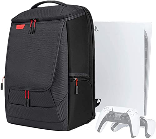 Honbobo Mochila para Sony PS5 Consola de Juego y Accesorios Case Bag Viaje Estuche de Transporte Bolsa de Almacenamiento para Sony PS5 (Productos BUBM)