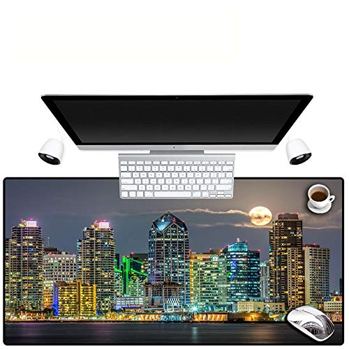 HONGHUAHUI Skyline Cities Hd Wallpapers Mouse Pads Gaming Pad Teclado Laptop Art Large Mouse Pad,A06,400X900X5MM