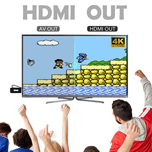 hooks Consola de Juegos Retro, Consola portátil de Videojuegos 4K HDMI Y2 HD Consola de Juegos de TV inalámbrica, Videojuegos Plug and Play, 568 Juegos clásicos incorporados