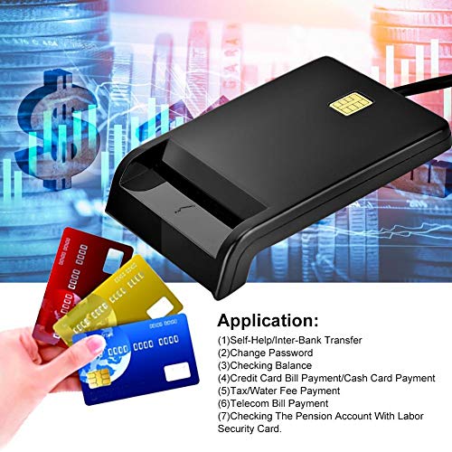 Hopcd Lector Inteligente de Tarjetas múltiples USB2.0 Escritor y Lector de Tarjetas de operación LED para DNIE, ATM, IC, ID, CAC, SIM, Tarjeta Inteligente, Tarjeta Fiscal