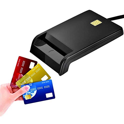 Hopcd Lector Inteligente de Tarjetas múltiples USB2.0 Escritor y Lector de Tarjetas de operación LED para DNIE, ATM, IC, ID, CAC, SIM, Tarjeta Inteligente, Tarjeta Fiscal