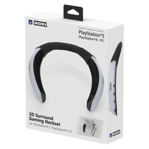 Hori - Auriculares de cuello con audio 3D - Micrófono integrado con cancelación de eco (PlayStation 5)